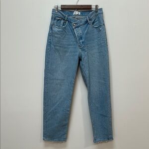 Abercrombie & Fitch Blue Dad Jeans Crossover waist - 30S